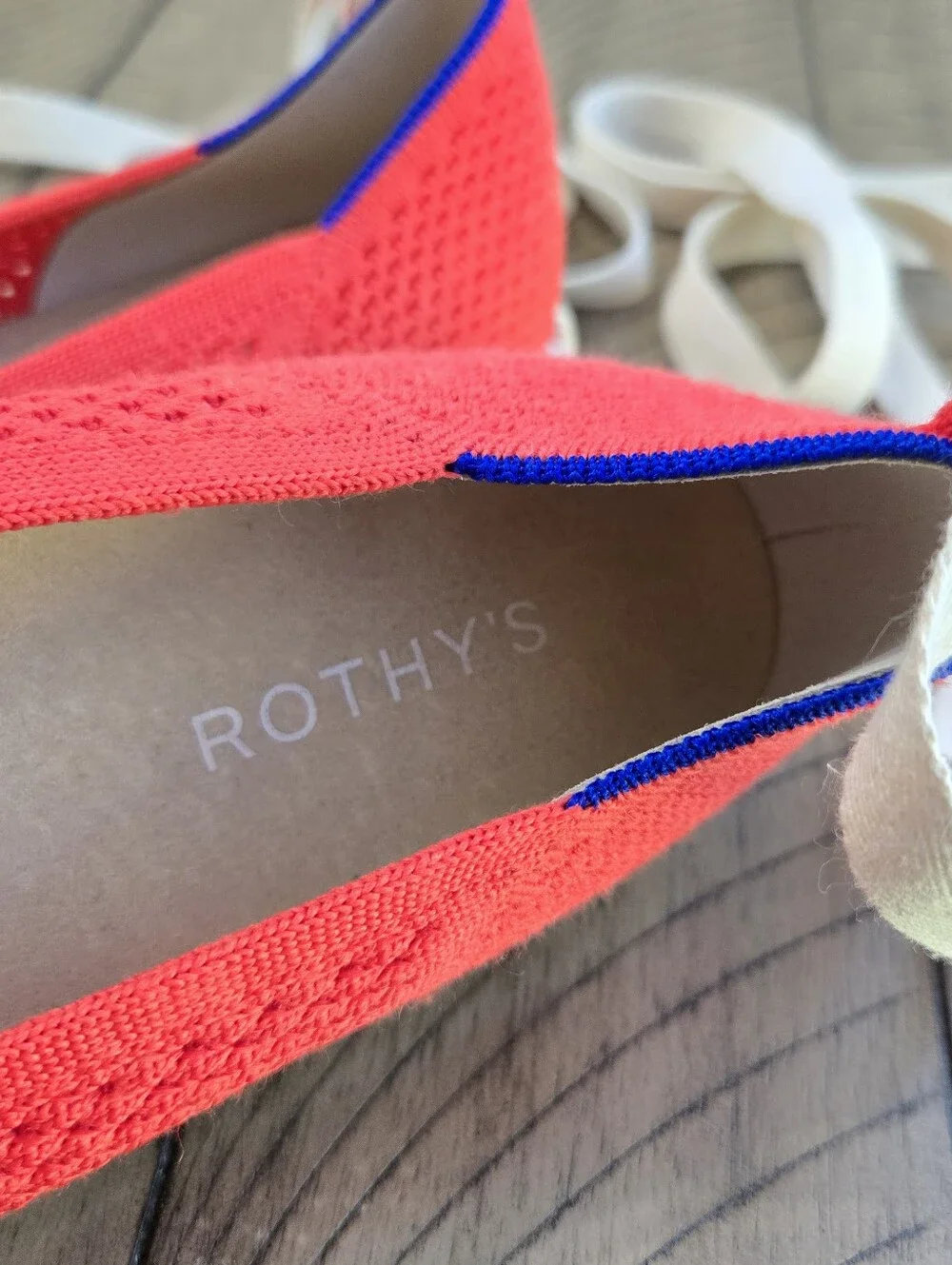 *Brand New* Rothy's Red Knit Espadrille Ballet Flats with Ankle Tie